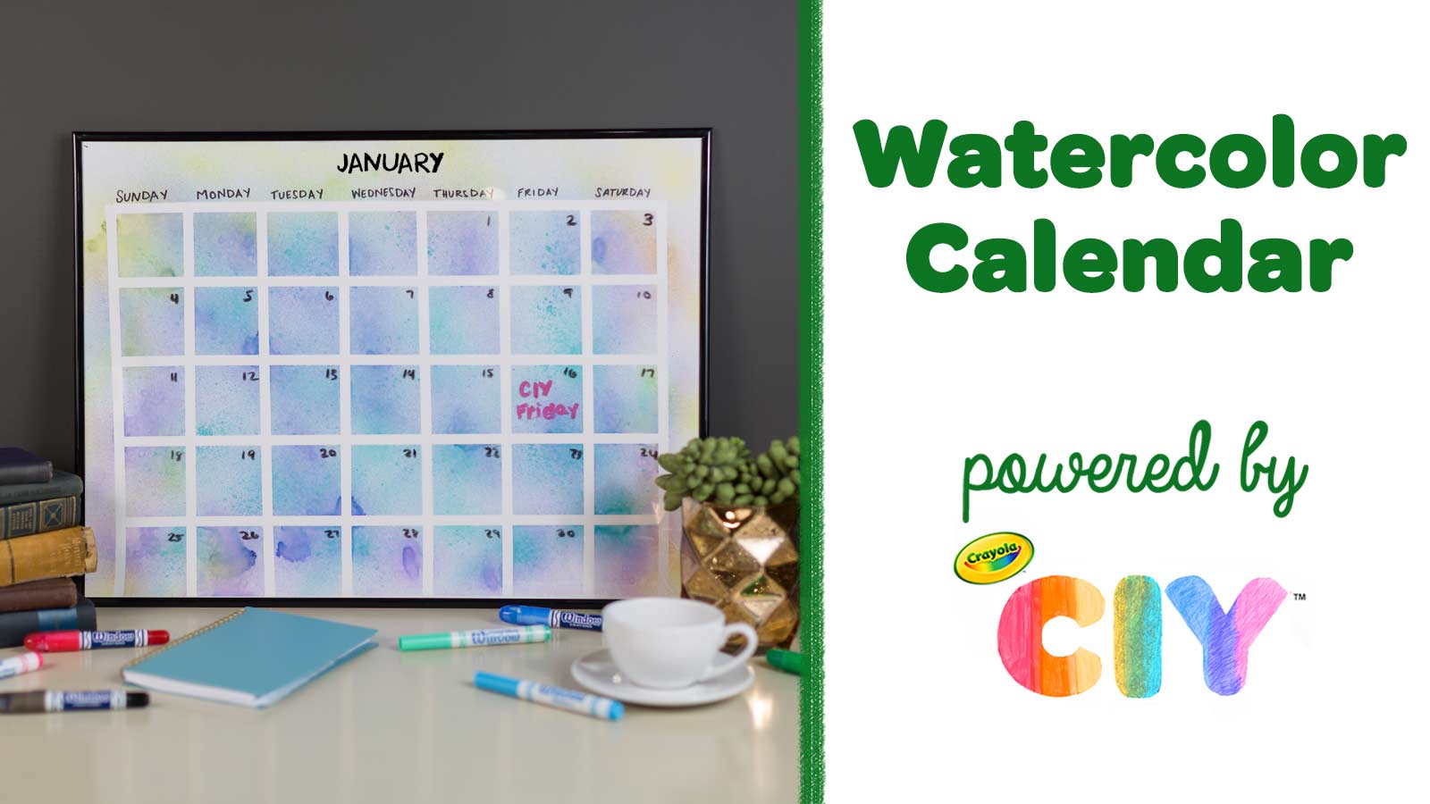 Watercolor Calendar_Poster Frame