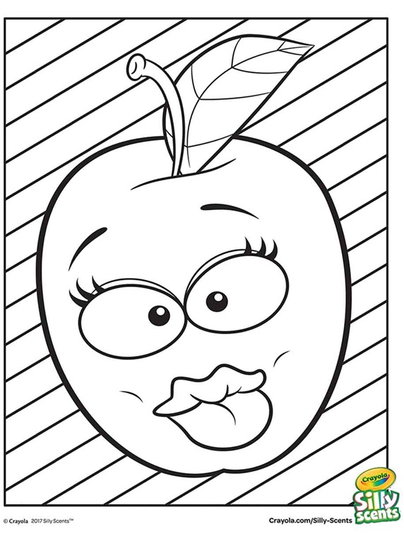Silly Scents Sour Apple Coloring Page | crayola.com