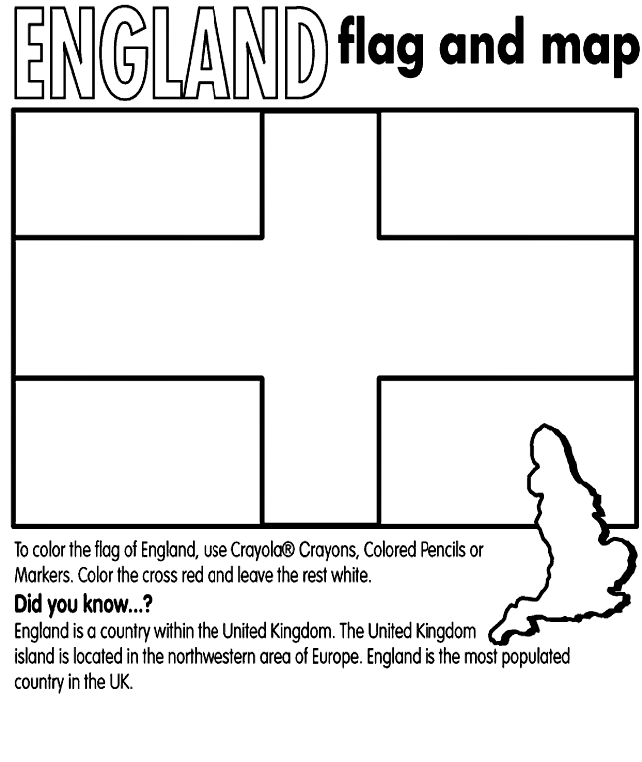 Flags Of The World To Print And Colour England Coloring Page crayolacom