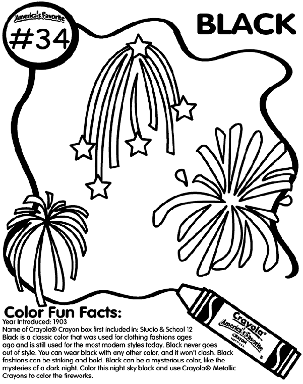 No.34 Black Coloring Page
