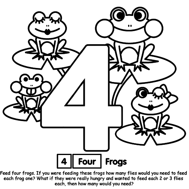 Number 4 Coloring Pages Preschool Number 4 Coloring Page crayolacom