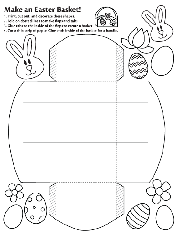 Make an Easter Basket Coloring Page