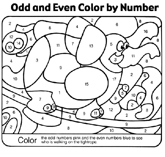 Circus Color by Number Coloring Page | crayola.com