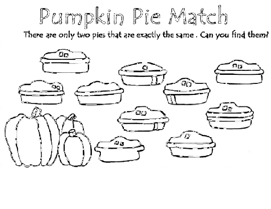 Pumpkin Pie Match Coloring Page | crayola.com