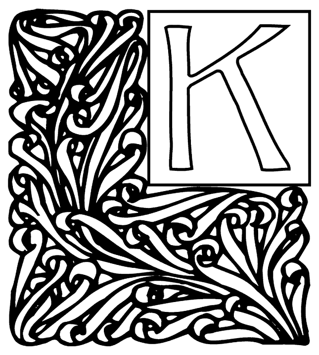 Alphabet Garden K Coloring Page | crayola.com