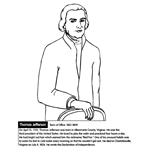 U.S. President Thomas Jefferson Coloring Page | crayola.com