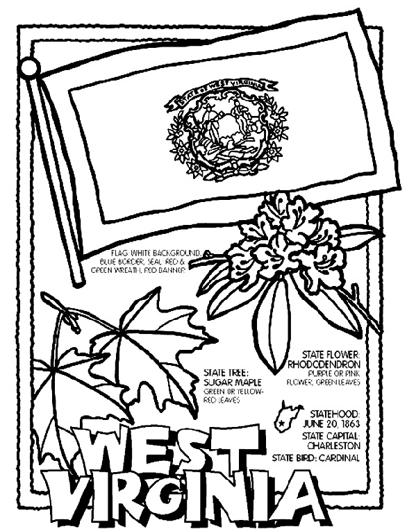 West Virginia Coloring Page