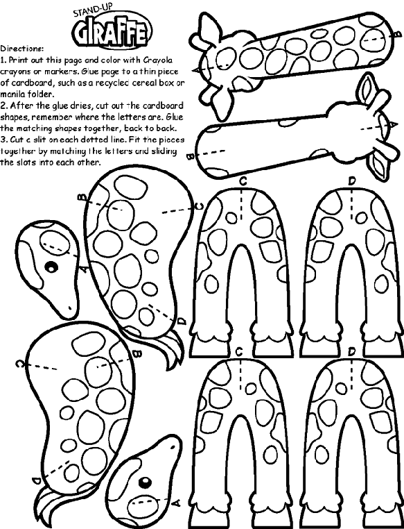 Giraffes Coloring Pages Giraffe Coloring Page crayolacom