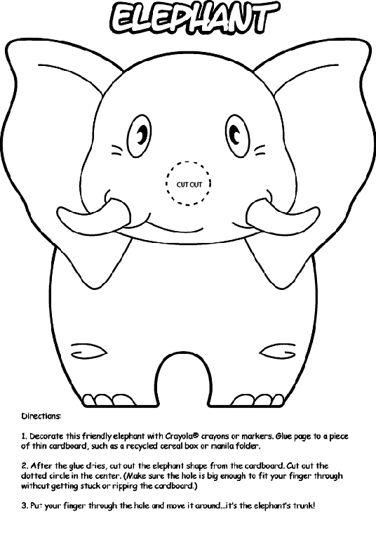 Elephant Coloring Page | crayola.com