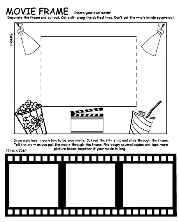 Coloring Pages Movies Movie Frame Coloring Page crayolacom
