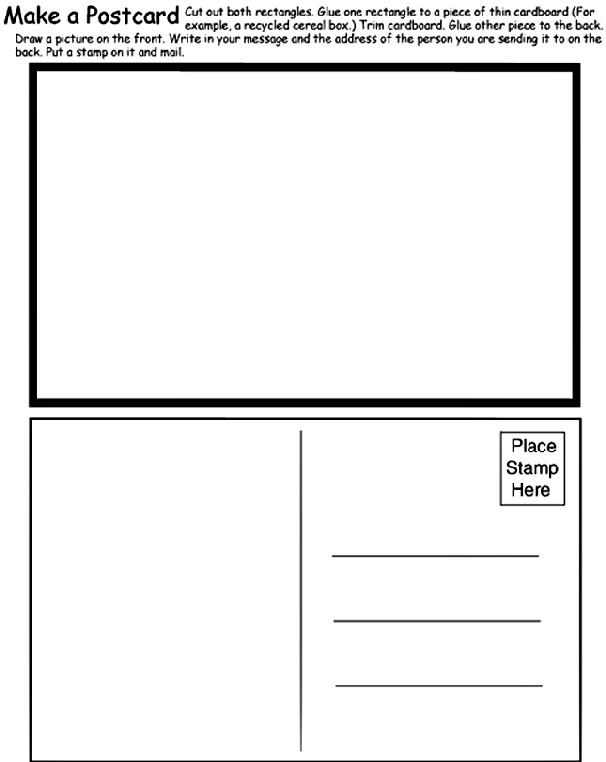 Template Coloring Pages Make A Postcard Coloring Page crayolacom