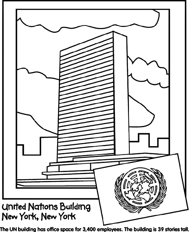 Coloring Worksheets United Nation United Nations Building Coloring Page crayolacom