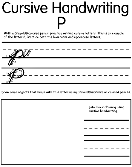 Cursive Handwriting Practice Worksheets (A-Z)