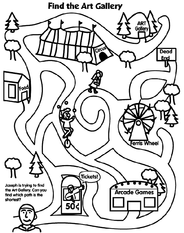 Festival Maze Coloring Page | crayola.com