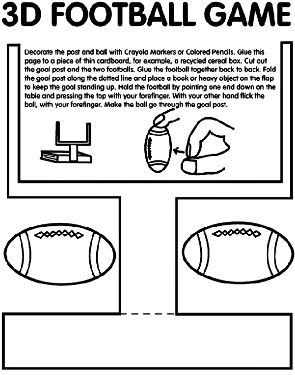3D Football Game Coloring Page | crayola.com