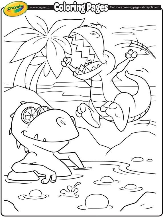 T-Rex Cartoon Coloring Page | crayola.com
