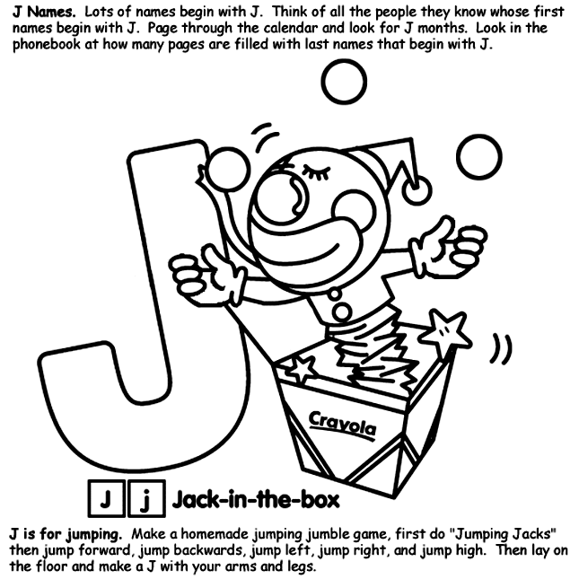 j coloring pages printable - photo #50