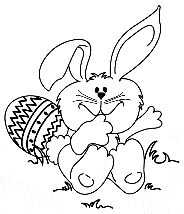 easter bunny coloring book pages - photo #10