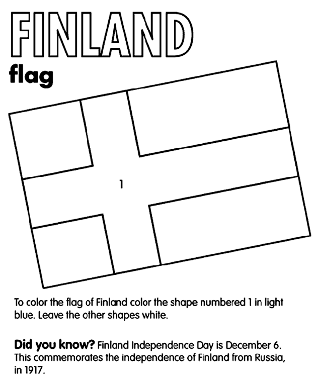 Finland Flag Coloring Page Finland Flag Coloring Page crayolacom