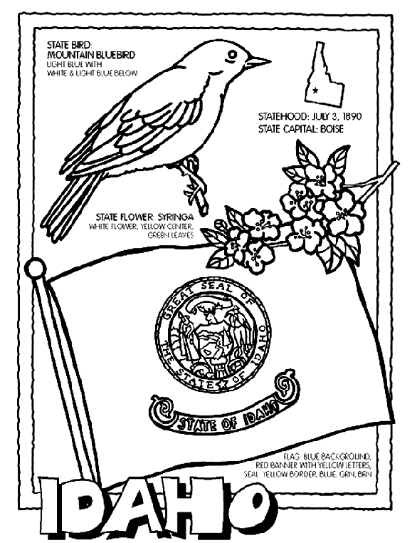 illinois state symbols coloring pages - photo #16