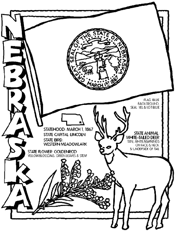 nebraska coloring pages - photo #1