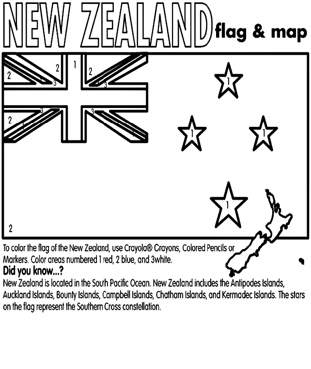 New Zealand Map Coloring Page New Zealand Coloring Page crayolacom