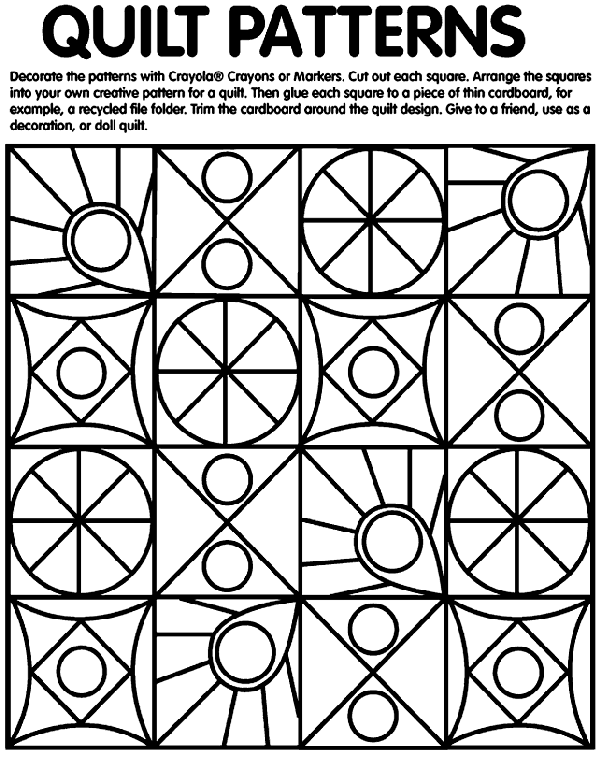 quilt coloring pages download - photo #22