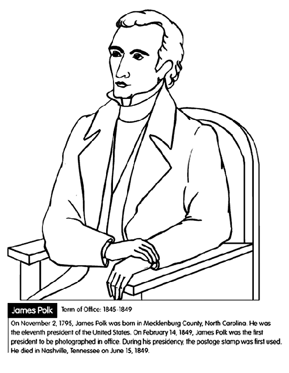 james k polk coloring pages - photo #3