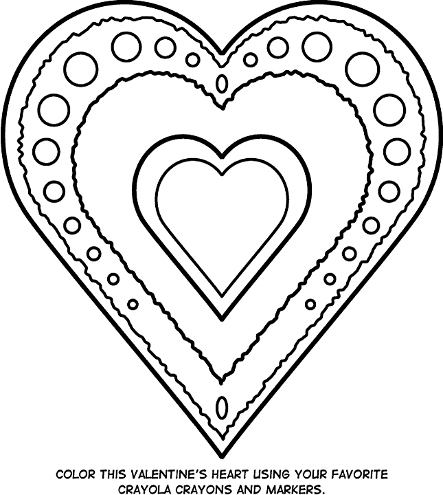 valentine heart coloring pages free - photo #20