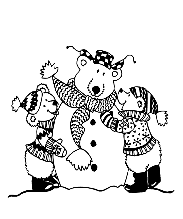 snow bears coloring pages - photo #3
