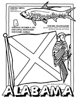 Alabama coloring page