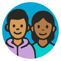 Two children from Generation Z