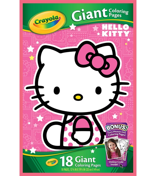 Giant Coloring Pages Hello Kitty Product | crayola.com