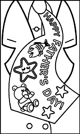 Father's Day Tie coloring page