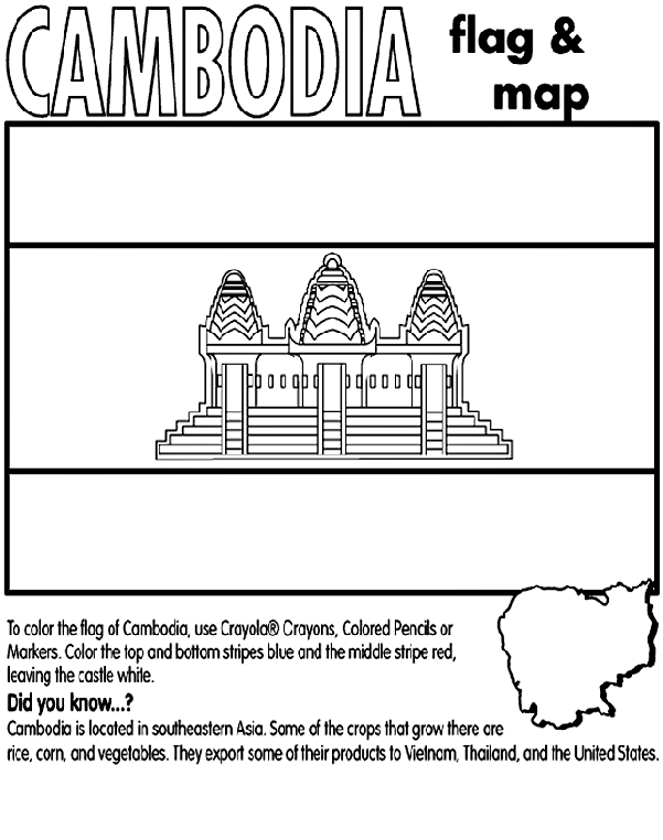 cambodia coloring activity pages for kids - photo #1