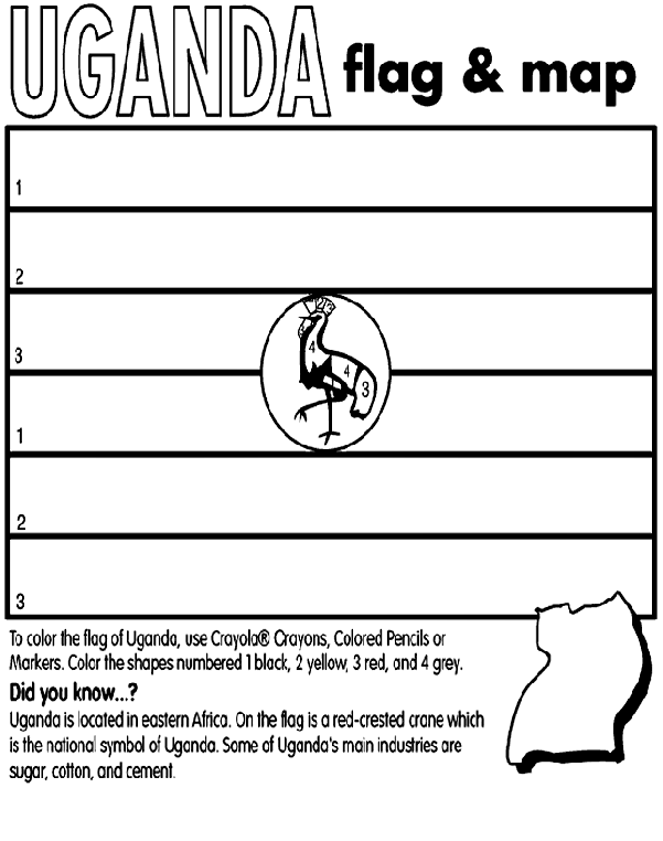 Uganda Flag Printable Uganda Coloring Page crayolacom