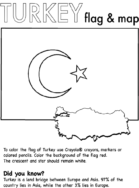 Turkey Country Coloring Pages Turkey Nation Coloring Page crayolacom