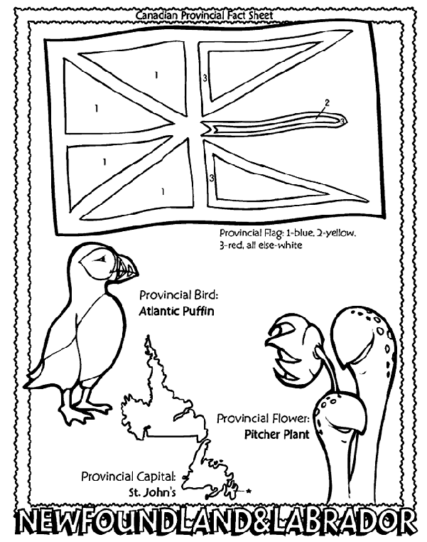 Canadian Province Newfoundland Labrador Coloring Page Crayola Pages Provinces