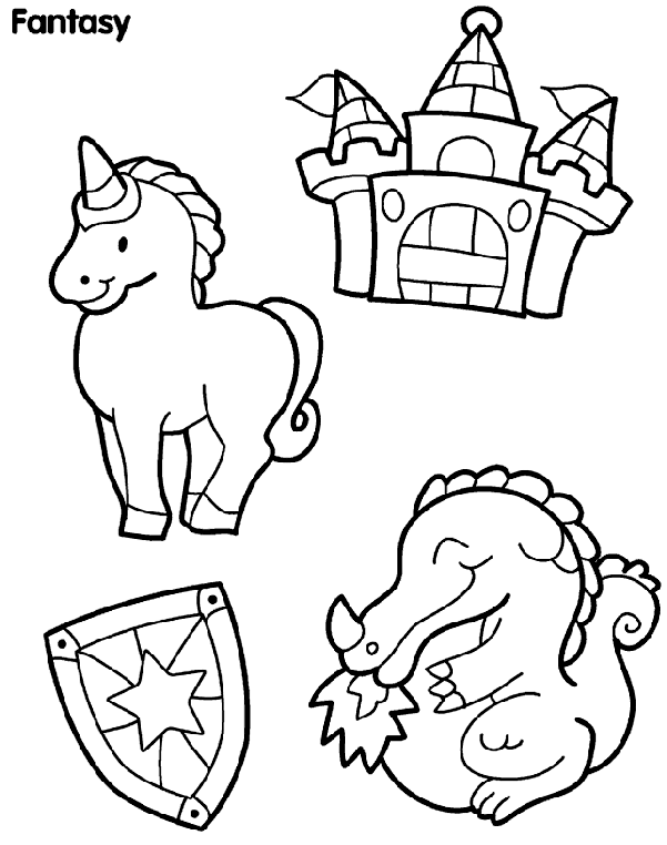 Castle To Coloring Printables Castle Creatures Coloring Page crayolacom
