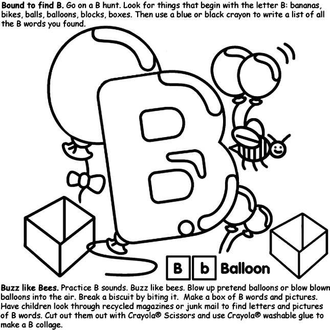 B Coloring Sheets Alphabet B Coloring Page crayolacom