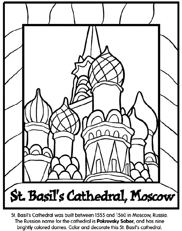 St. Basil's Cathedral, Moscow Coloring Page | crayola.com
