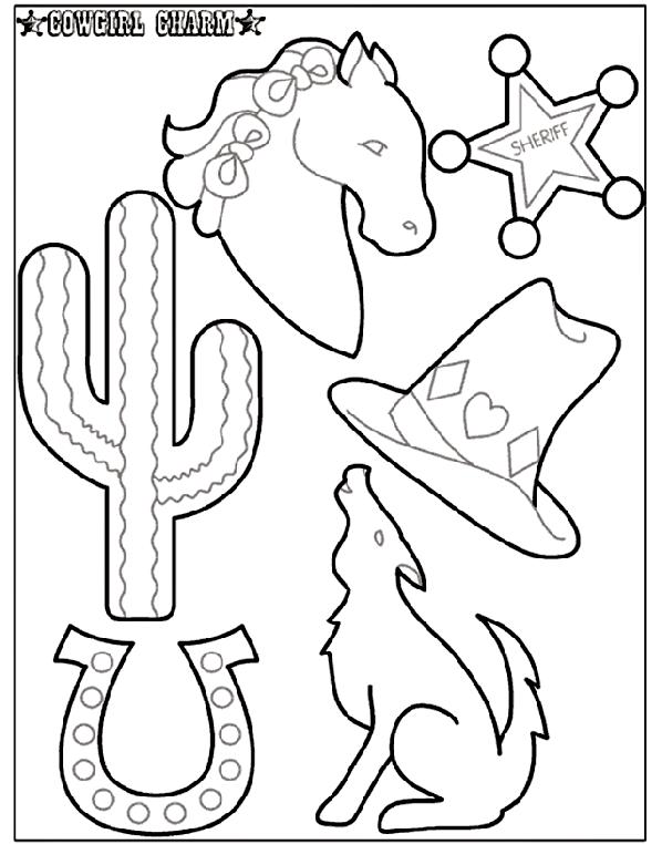 Cowgirl Coloring Pages Cowgirl Charm Coloring Page crayolacom
