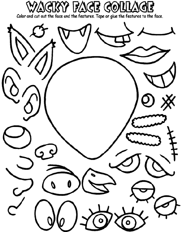 face parts coloring pages - photo #32