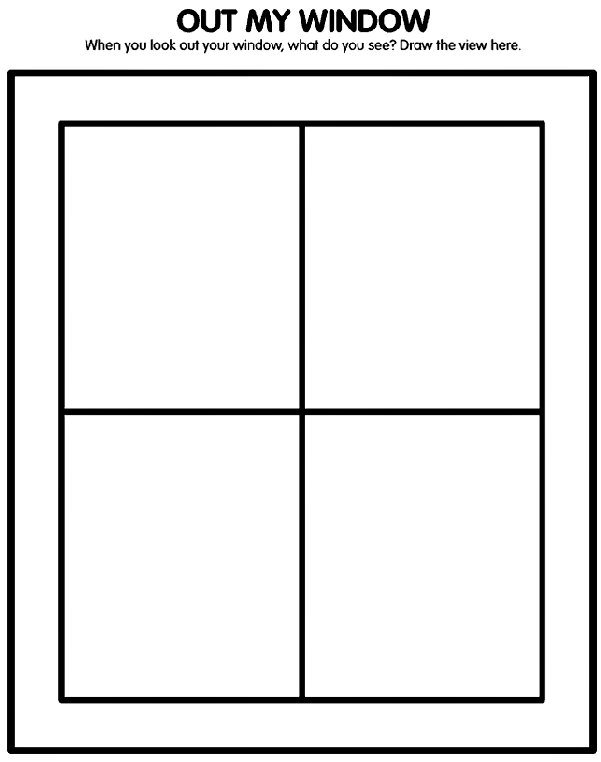 Coloring Picture Window Out My Window Coloring Page crayolacom