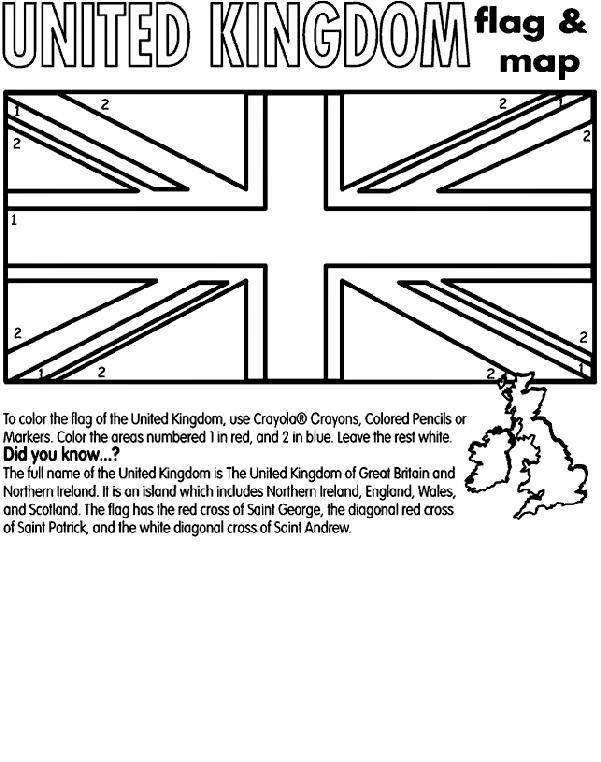 British Flag Coloring Page United Kingdom Coloring Page crayolacom