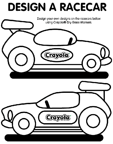 race car design coloring pages - photo #2