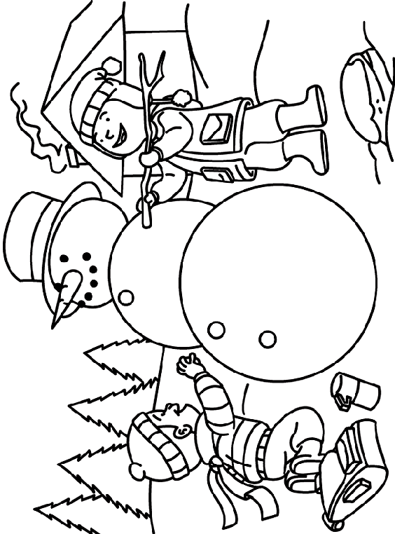 Snowman To Colour In Making a Snowman Coloring Page crayolacom