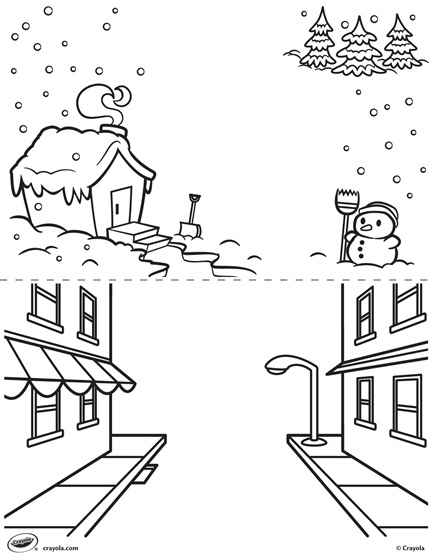 coloring pages village street - photo #24