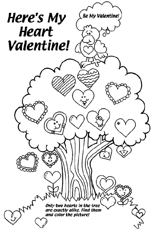 Here's My Heart Valentine Coloring Page | crayola.com