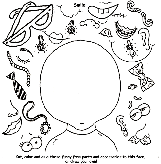face parts coloring pages - photo #15